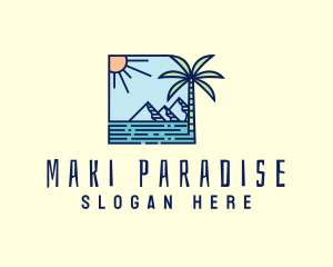 Tropical Mountain Resort logo design