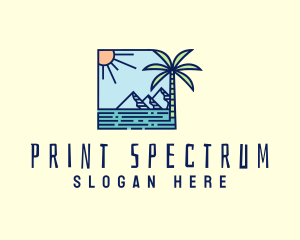 Tropical Mountain Resort logo design