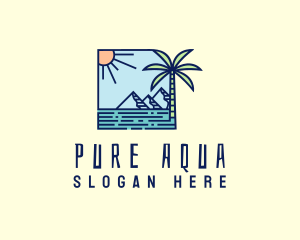 Tropical Mountain Resort logo design