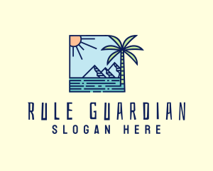 Tropical Mountain Resort logo design