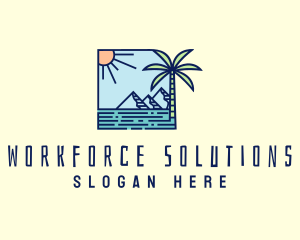 Tropical Mountain Resort logo design