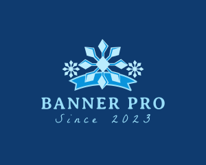 Winter Snow Banner logo design