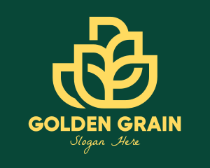 Yellow Wheat Grain logo