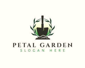 Spade Shovel Gardening logo design