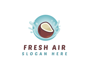 Coconut Fresh Splash logo design