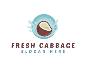 Coconut Fresh Splash logo design