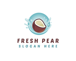 Coconut Fresh Splash logo design