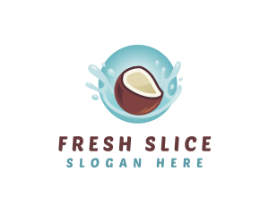 Coconut Fresh Splash logo design