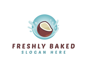 Coconut Fresh Splash logo design