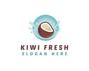 Coconut Fresh Splash logo design