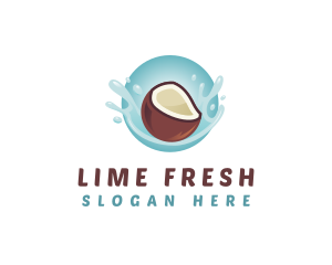 Coconut Fresh Splash logo design