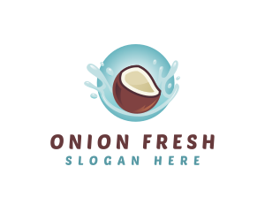 Coconut Fresh Splash logo design