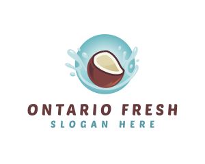 Coconut Fresh Splash logo design