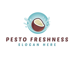 Coconut Fresh Splash logo design