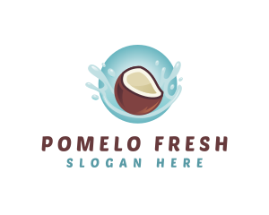 Coconut Fresh Splash logo design