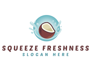 Coconut Fresh Splash logo design