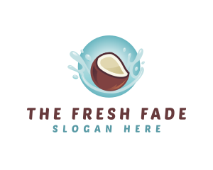 Coconut Fresh Splash logo design