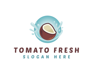 Coconut Fresh Splash logo design