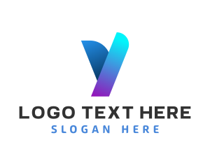Modern Digital Letter Y logo design