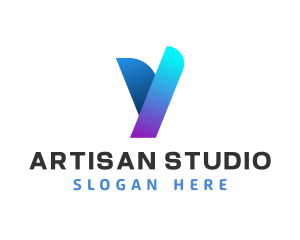 Modern Digital Letter Y logo design