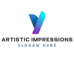 Modern Digital Letter Y logo design