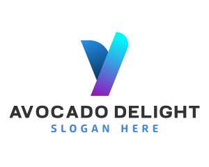 Modern Digital Letter Y logo design