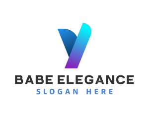 Modern Digital Letter Y logo design