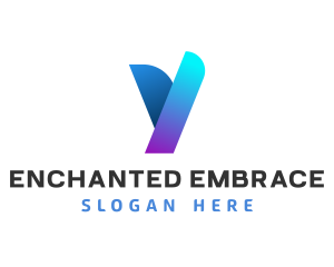 Modern Digital Letter Y logo design