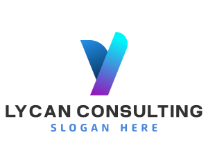 Modern Digital Letter Y logo design