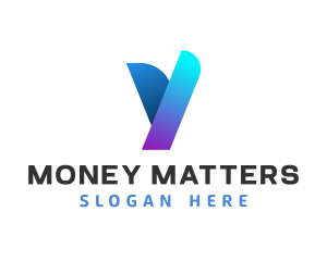 Modern Digital Letter Y logo