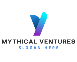 Modern Digital Letter Y logo design