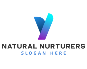 Modern Digital Letter Y logo design