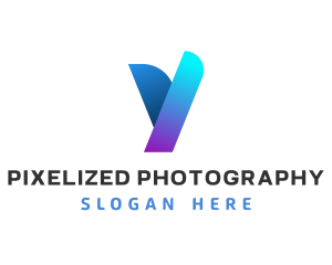 Modern Digital Letter Y logo design