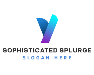 Modern Digital Letter Y logo design