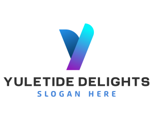 Modern Digital Letter Y logo design