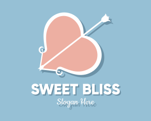 Heart Bow Valentines logo design