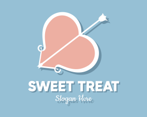 Heart Bow Valentines logo design