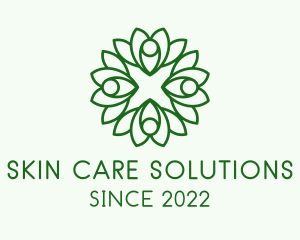 Flower Cosmetics Skin Care  logo design