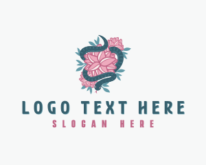 Snake Flower Floral logo