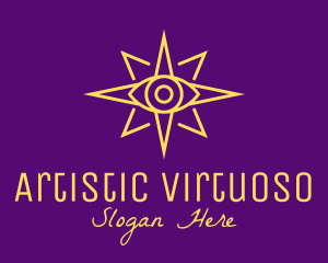 Yellow Mystic Eye Star logo design