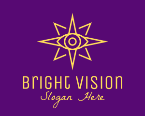 Yellow Mystic Eye Star logo design