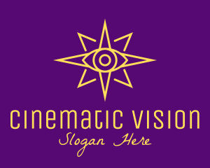 Yellow Mystic Eye Star logo design