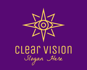 Yellow Mystic Eye Star logo design