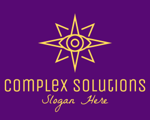 Yellow Mystic Eye Star logo design