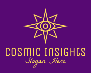 Yellow Mystic Eye Star logo design