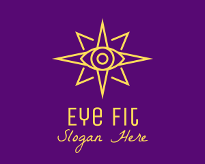 Yellow Mystic Eye Star logo design