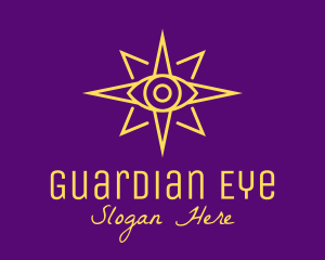 Yellow Mystic Eye Star logo design