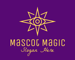 Yellow Mystic Eye Star logo design