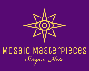 Yellow Mystic Eye Star logo design