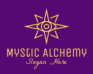 Yellow Mystic Eye Star logo design